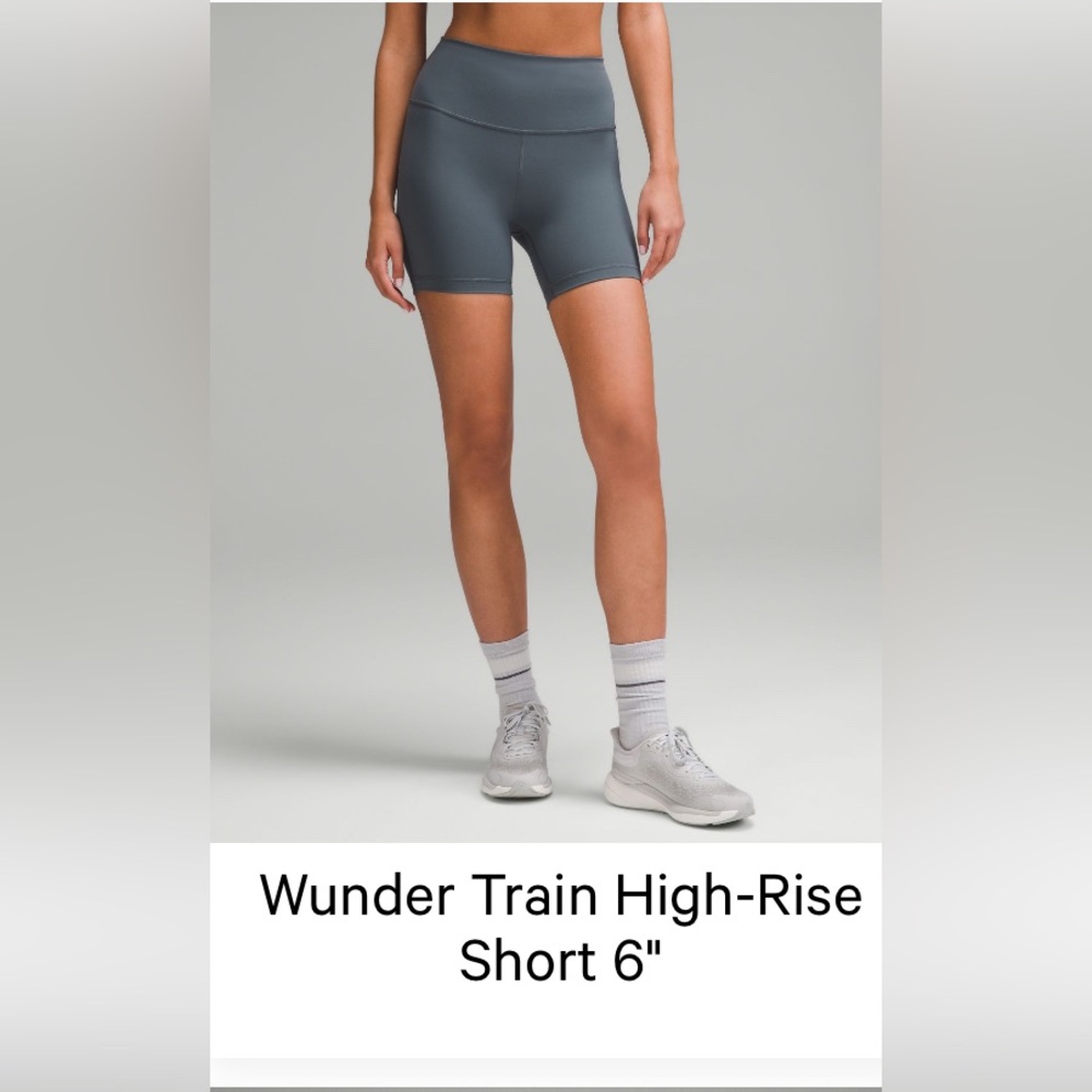 Lululemon Wunder Train High-Rise Shorts 6" - oil grey